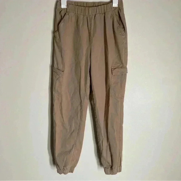 H&M Divided khaki Elastic Waist Joggers Size 4 - Picture 1 of 9